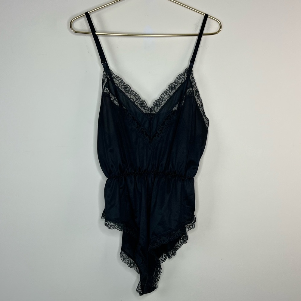 Deena Black Lace Romper, large